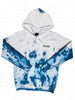 Tie Dye Hoodie Blue Fire - Hudivyn Premium Cotton Pullover Hoodie