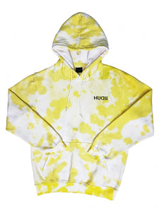 Tie Dye Hoodie Sunshine Yellow - Hudivyn Premium Cotton Pullover Hoodie