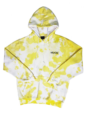 Tie Dye Hoodie Sunshine Yellow - Hudivyn Premium Cotton Pullover Hoodie