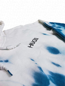 Tie Dye Hoodie Blue Fire - Hudivyn Premium Cotton Pullover Hoodie